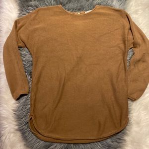 Michael Kors Womens oversized Knit sweater Dark Camel Size Small